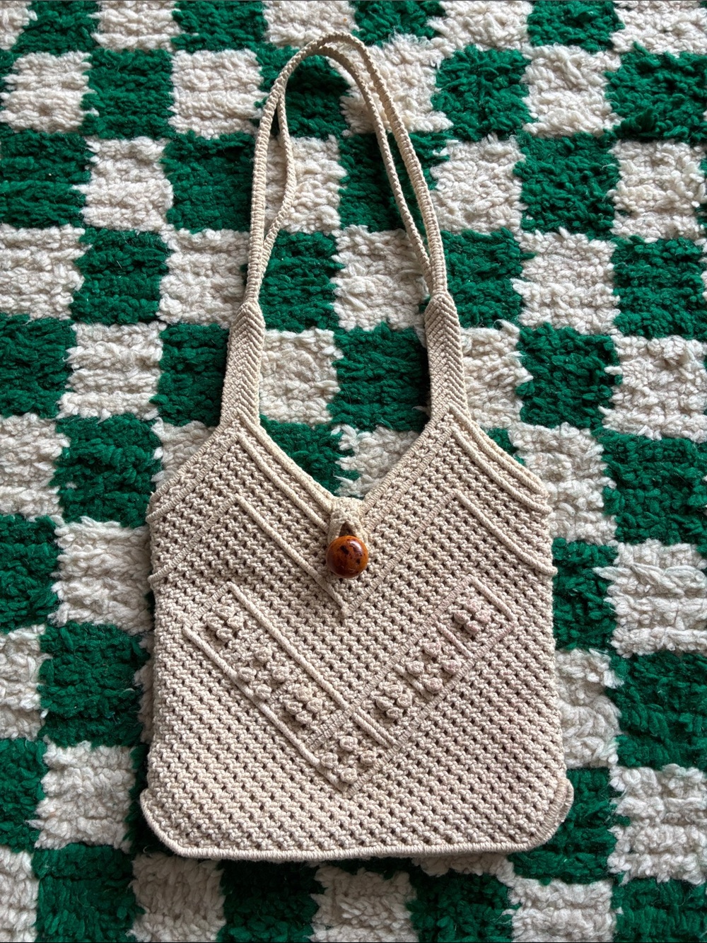 Natural Macrame Shoulder Bag